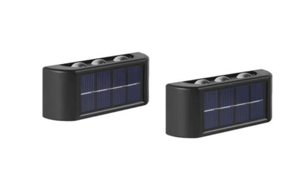 LED VODOOTPORNA SOLARNA ZIDNA LAMPA - UNUTRAŠNJA/SPOLJNA RASVJETA - 2 KOMADA