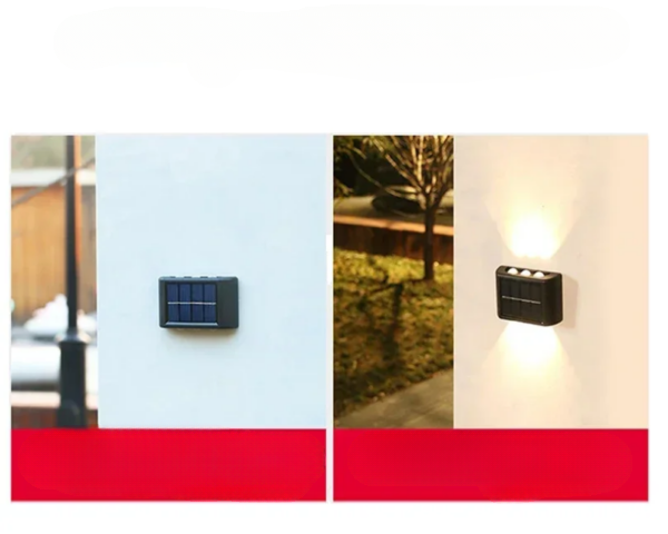 LED VODOOTPORNA SOLARNA ZIDNA LAMPA - UNUTRAŠNJA/SPOLJNA RASVJETA - 2 KOMADA
