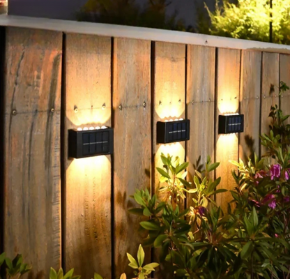LED VODOOTPORNA SOLARNA ZIDNA LAMPA - UNUTRAŠNJA/SPOLJNA RASVJETA - 2 KOMADA